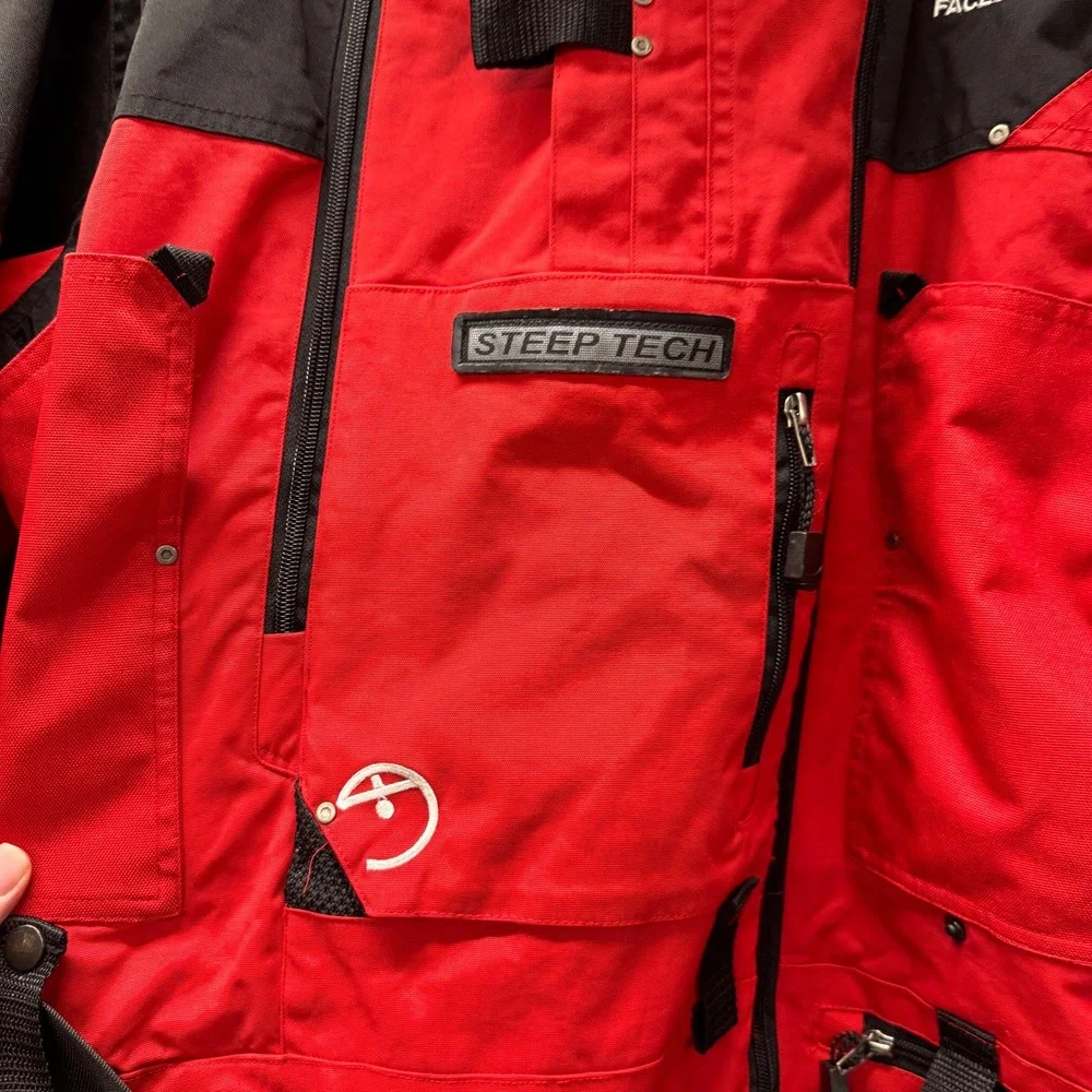 The North Face Apogee Jacket Mens L Steep Tech Red Ski Parka Scot Schmidt Hooded